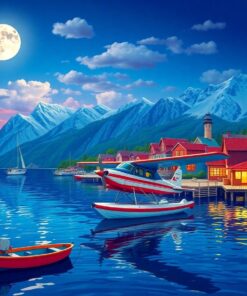 Seaplane Paradise Paint Numbers