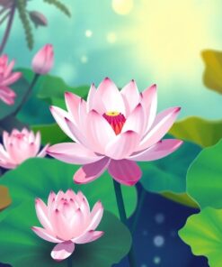 Tropical Lotus Paint Numbers