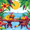 Morning Island Fruit Table Paint By Numbers