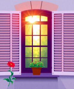 Morning Light Through Shutters Paint By Numbers