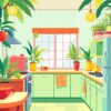 Tropical Kitchen Paint Numbers