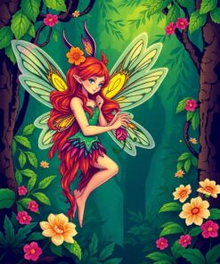 Rainforest Fairy Paint Numbers