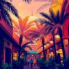 Amidst Palms Paint Numbers