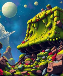 Moss Devouring Space Console Paint By Numbers