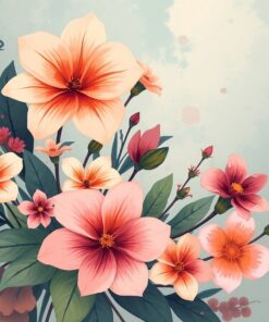 Island Floral Paint Numbers