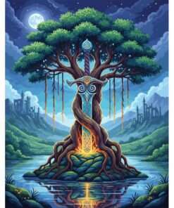 Mystic Banyan Tree Sword Paint By Numbers