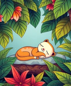 Tropical Leaves Paint Numbers