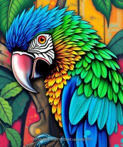 Macaw Art Paint Numbers