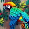 Nature Reclaims Macaw Art Paint By Numbers