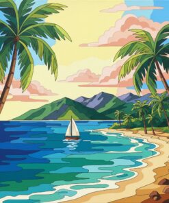 Navigating Realistic Tropic Seas Paint By Numbers