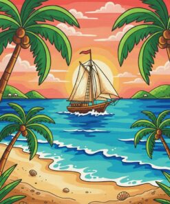 Navigating The Tropical Tide Paint By Numbers