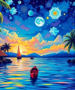 Navigating Tropical Night Skies Paint By Numbers