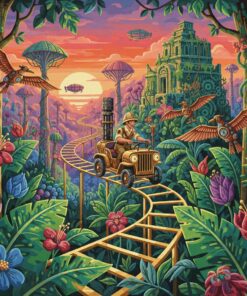 Navigating Vintage Jungle Routes Paint By Numbers