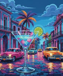 Neon Havana Evening Drink Paint By Numbers