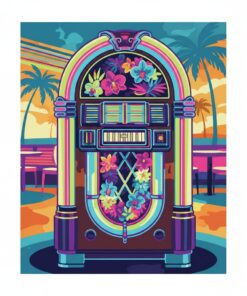 Neon Jukebox Orchid Lei Paint By Numbers