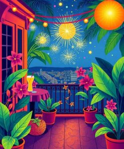 Tropic Balcony Paint Numbers