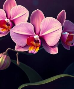 Nocturnal Orchid Still Life Paint By Numbers