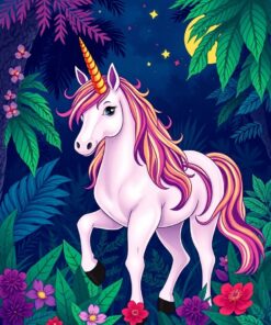 Forest Unicorn Paint Numbers