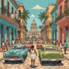 Nostalgic Cuban Street Scene Paint By Numbers
