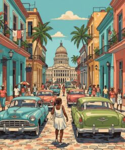 Nostalgic Cuban Street Scene Paint By Numbers