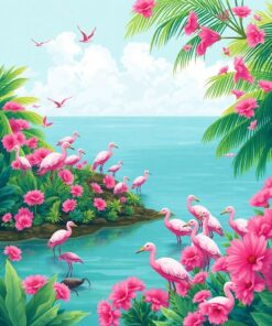 Pink Flock Paint Numbers