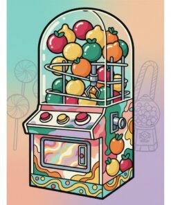 Nostalgic Fruit Drop Machine Paint By Numbers