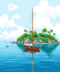 Sailboat Anchored Paint Numbers