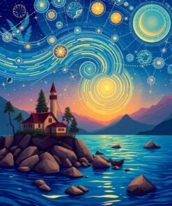 Island Starscape Paint Numbers