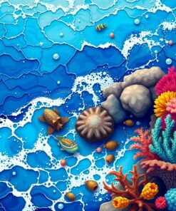 Nostalgic Ocean Coral Edge Paint By Numbers