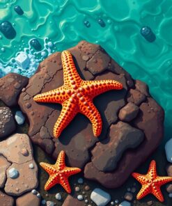 Nostalgic Starfish Volcanic Rock Paint By Numbers