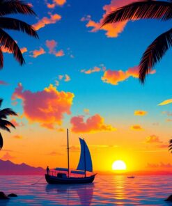 Sunset Voyage Paint Numbers
