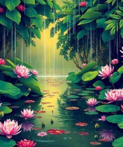 Pond Downpour Paint Numbers