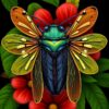 Tropical Cicadas Paint Numbers