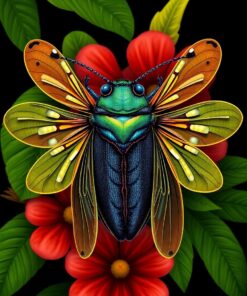 Tropical Cicadas Paint Numbers