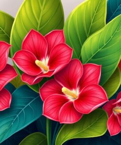 Nouveau Iron Anthurium Blooms Paint By Numbers