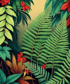 Jungle Ferns Paint Numbers