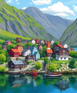 Oasis By The Fjord Paint By Numbers
