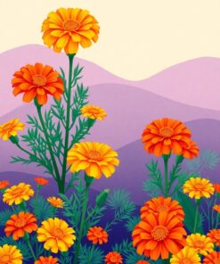 Tropical Marigolds Paint Numbers