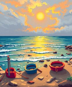 Observing The Coastal Glow Paint By Numbers