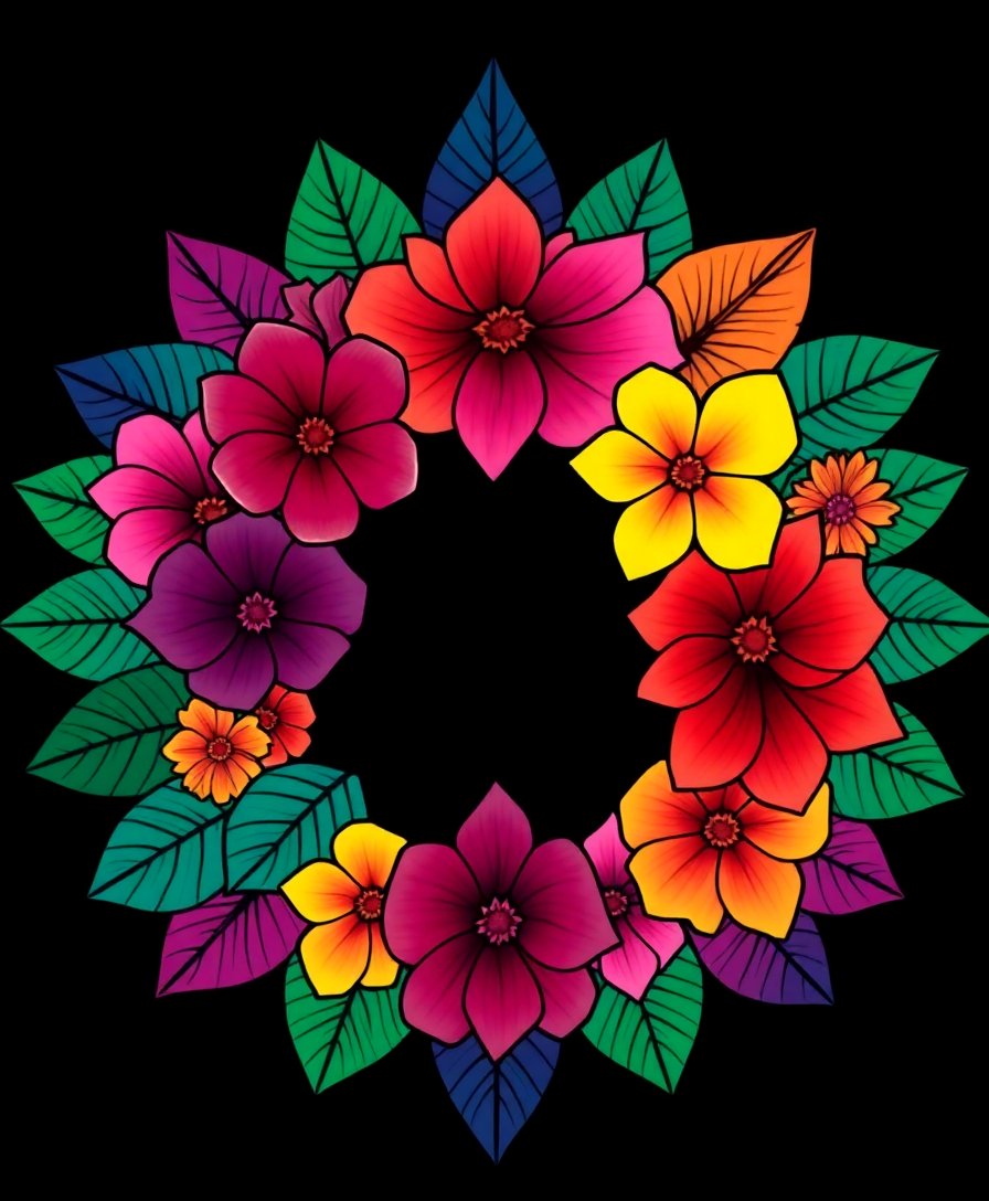 Flower Wreath Paint Numbers Flower Wreath Paint Numbers