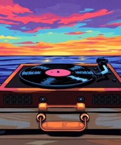 Ocean Breeze Record Player Paint By Numbers