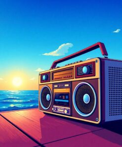 Vintage Boombox Paint Numbers