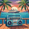 Ocean Cruise Vintage Boombox Paint By Numbers