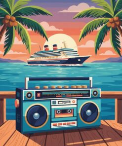 Ocean Cruise Vintage Boombox Paint By Numbers