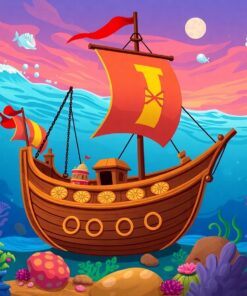 Treasure Galleon Paint Numbers