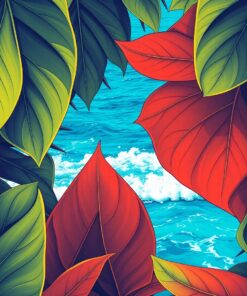 Realistic Leaves Paint Numbers