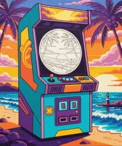 Oceanfront Vintage Coin Op Paint By Numbers