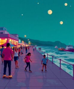 Skate Night Paint Numbers