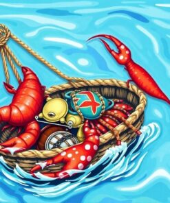 Old Florida Crustacean Catch Paint By Numbers