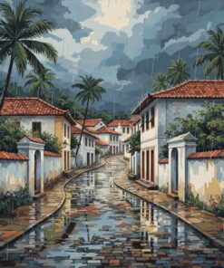 Old Goa Rainy Cobblestones Paint By Numbers